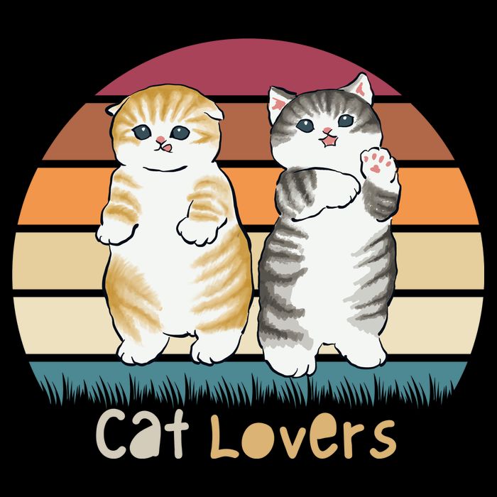 Cat Lovers Cute Retro Sunset City Backpack