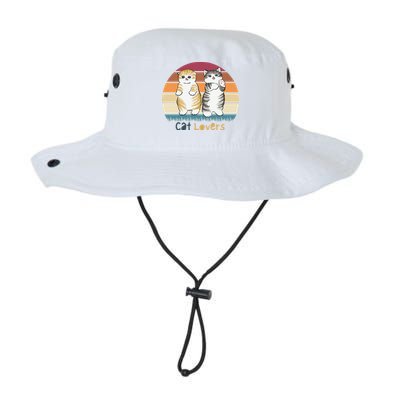 Cat Lovers Cute Retro Sunset Bucket Hat