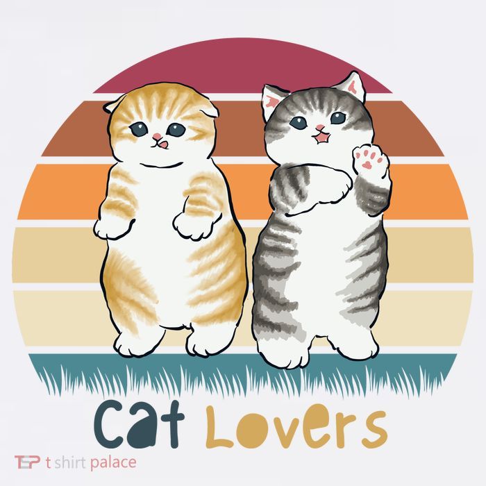 Cat Lovers Cute Retro Sunset Tank Top