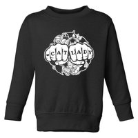 Cat Lady Cat Lover Knuckle Tattoo Cats And Tats Toddler Sweatshirt