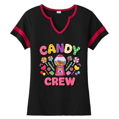 Candy Land Candy Crew Decorations Sweetie Candy Squad Cool Ladies Halftime Notch Neck Tee