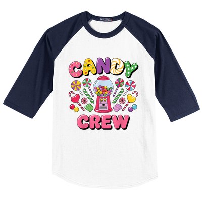 Candy Land Candy Crew Decorations Sweetie Candy Squad Cool Baseball Sleeve Shirt