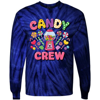 Candy Land Candy Crew Decorations Sweetie Candy Squad Cool Tie-Dye Long Sleeve Shirt