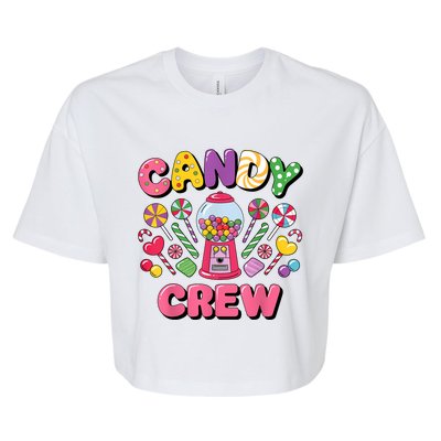 Candy Land Candy Crew Decorations Sweetie Candy Squad Cool Bella+Canvas Jersey Crop Tee