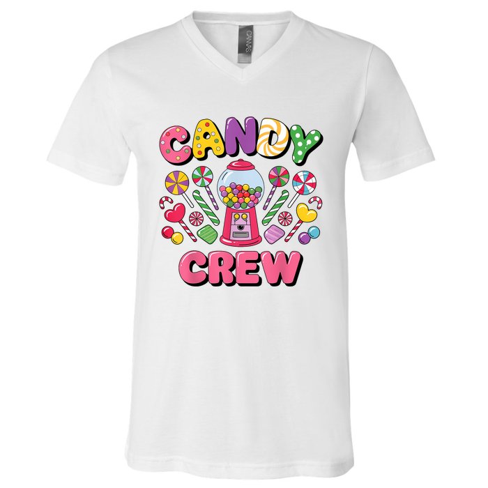 Candy Land Candy Crew Decorations Sweetie Candy Squad Cool V-Neck T-Shirt