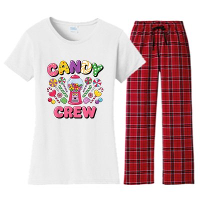 Candy Land Candy Crew Decorations Sweetie Candy Squad Cool Women's Flannel Pajama Set