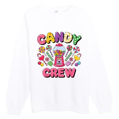 Candy Land Candy Crew Decorations Sweetie Candy Squad Cool Premium Crewneck Sweatshirt