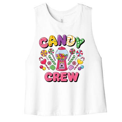 Candy Land Candy Crew Decorations Sweetie Candy Squad Cool Women's Racerback Cropped Tank