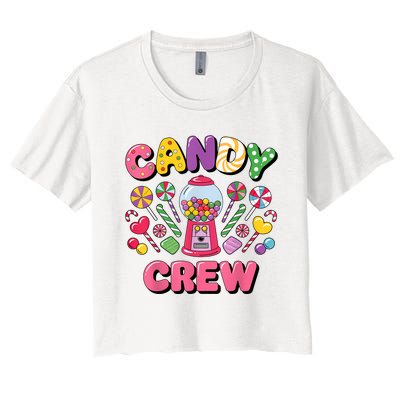 Candy Land Candy Crew Decorations Sweetie Candy Squad Cool Women's Crop Top Tee