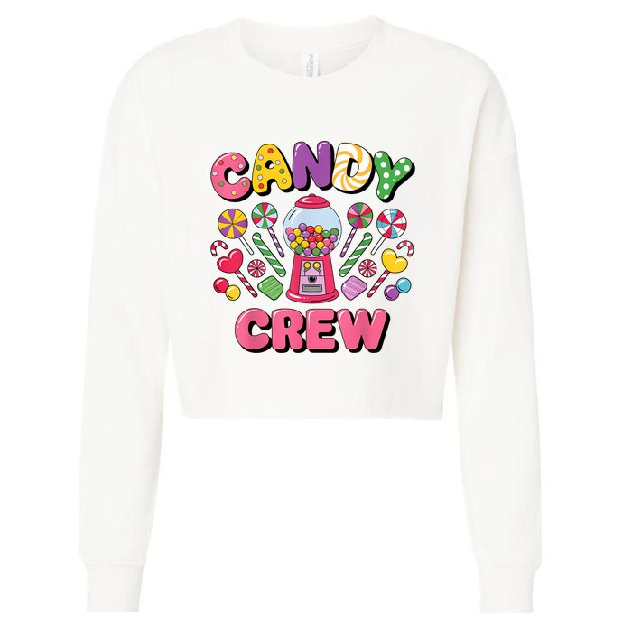 Candy Land Candy Crew Decorations Sweetie Candy Squad Cool Cropped Pullover Crew