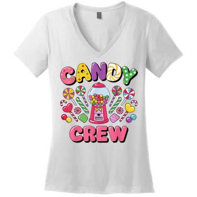 Candy Land Candy Crew Decorations Sweetie Candy Squad Cool Women's V-Neck T-Shirt