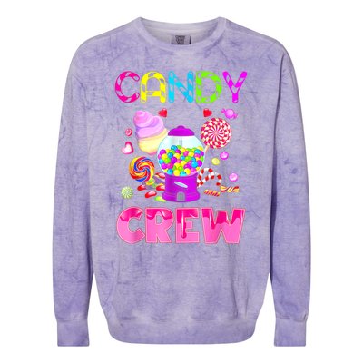 Candy Land Candy Crew Decorations Sweetie Candy Squad Colorblast Crewneck Sweatshirt