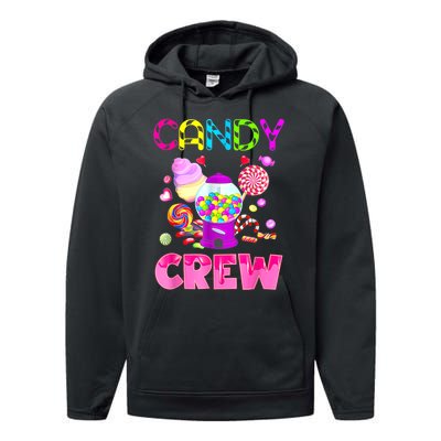 Candy Land Candy Crew Decorations Sweetie Candy Squad Performance Fleece Hoodie