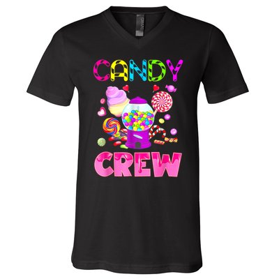 Candy Land Candy Crew Decorations Sweetie Candy Squad V-Neck T-Shirt