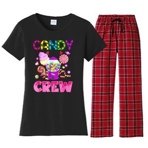 Candy Land Candy Crew Decorations Sweetie Candy Squad Women's Flannel Pajama Set