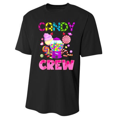 Candy Land Candy Crew Decorations Sweetie Candy Squad Performance Sprint T-Shirt