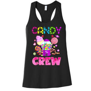 Candy Land Candy Crew Decorations Sweetie Candy Squad Women's Racerback Tank