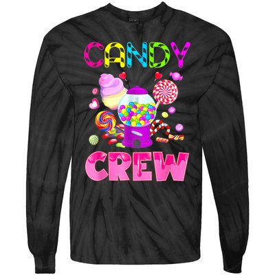 Candy Land Candy Crew Decorations Sweetie Candy Squad Tie-Dye Long Sleeve Shirt