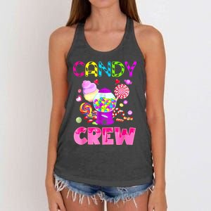 Candy Land Candy Crew Decorations Sweetie Candy Squad Women's Knotted Racerback Tank