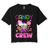 Candy Land Candy Crew Decorations Sweetie Candy Squad Women's Crop Top Tee