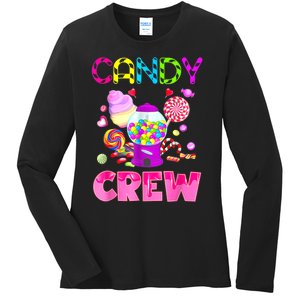 Candy Land Candy Crew Decorations Sweetie Candy Squad Ladies Long Sleeve Shirt