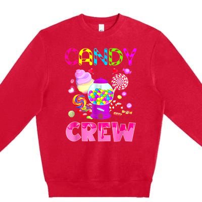 Candy Land Candy Crew Decorations Sweetie Candy Squad Premium Crewneck Sweatshirt