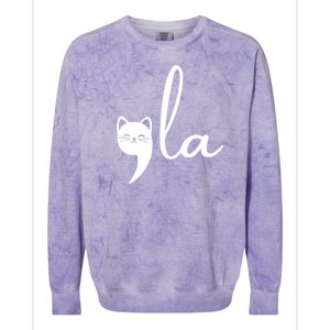 Comma La Cat Lady Kamala Harris Colorblast Crewneck Sweatshirt