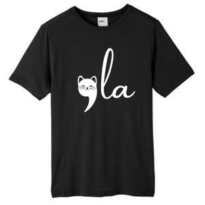 Comma La Cat Lady Kamala Harris Tall Fusion ChromaSoft Performance T-Shirt