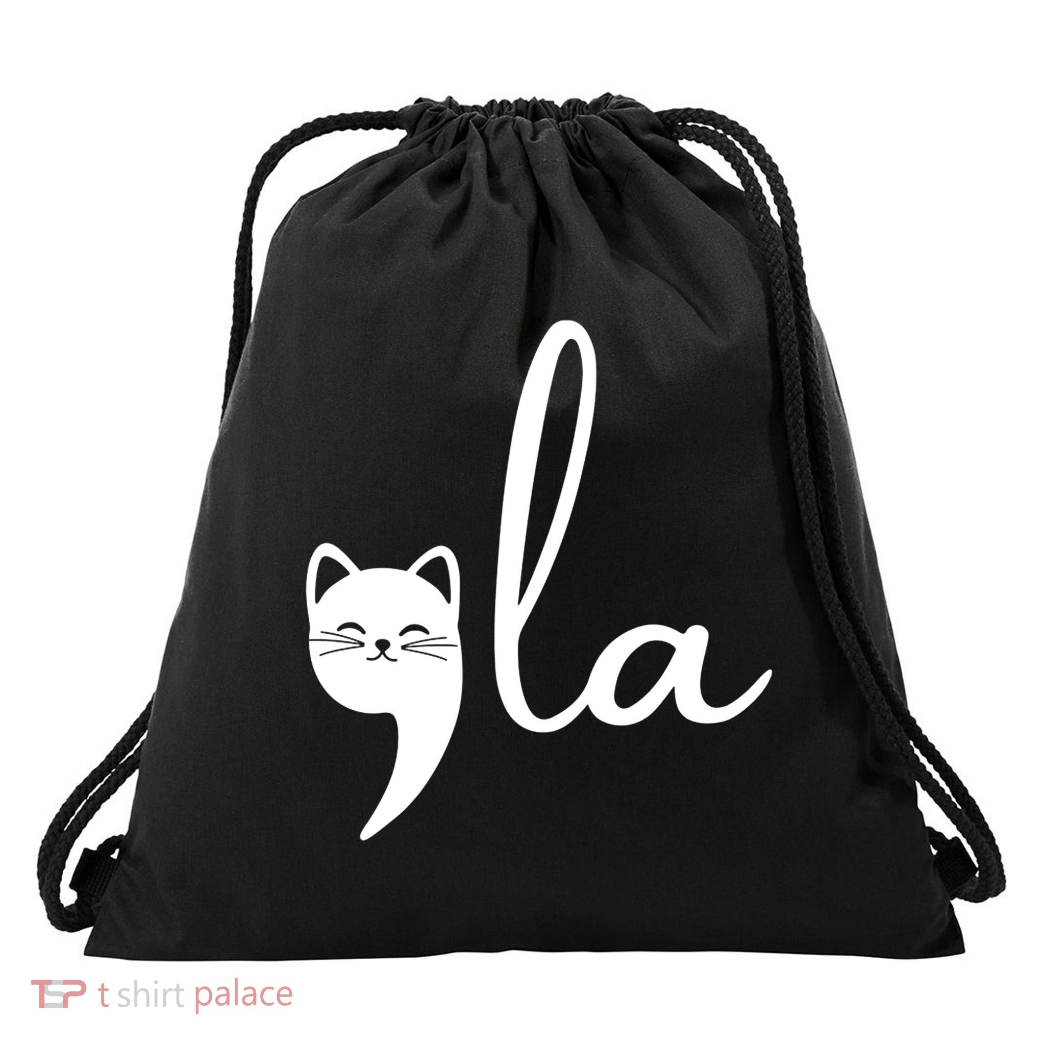Comma La Cat Lady Kamala Harris Drawstring Bag