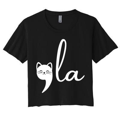 Comma La Cat Lady Kamala Harris Crop Top