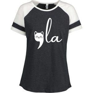 Comma La Cat Lady Kamala Harris Enza Ladies Jersey Colorblock Tee