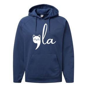 Comma La Cat Lady Kamala Harris Performance Fleece Hoodie