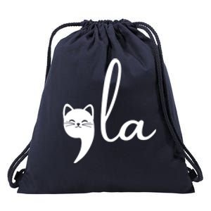 Comma La Cat Lady Kamala Harris Drawstring Bag