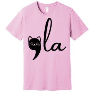 Comma La Cat Lady Kamala Harris Premium T-Shirt