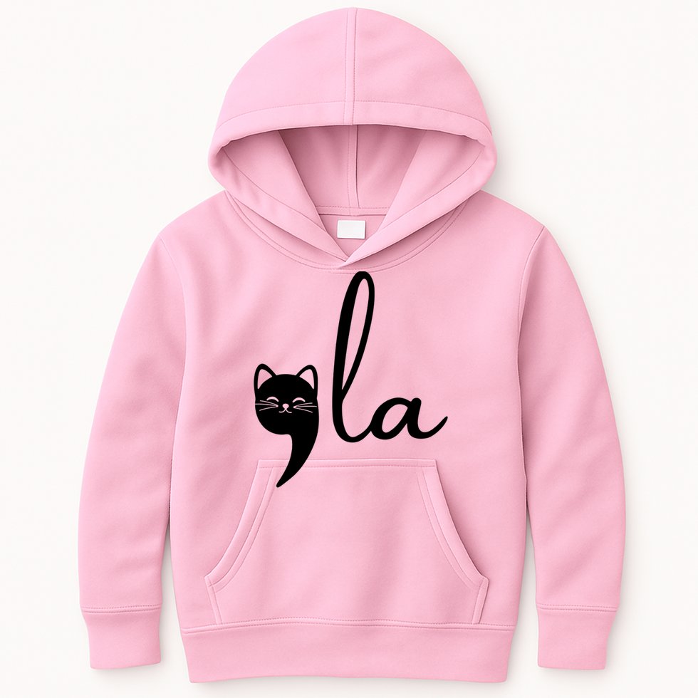 Comma La Cat Lady Kamala Harris Kids Hoodie