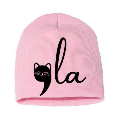 Comma La Cat Lady Kamala Harris Short Acrylic Beanie