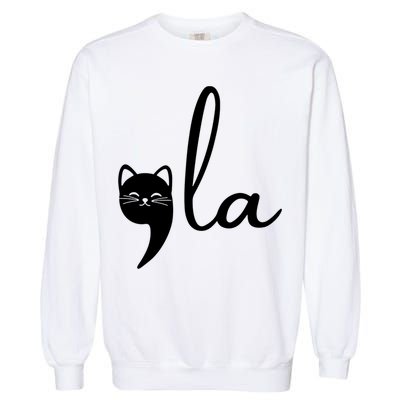 Comma La Cat Lady Kamala Harris Garment-Dyed Sweatshirt