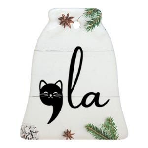 Comma La Cat Lady Kamala Harris Ceramic Bell Ornament