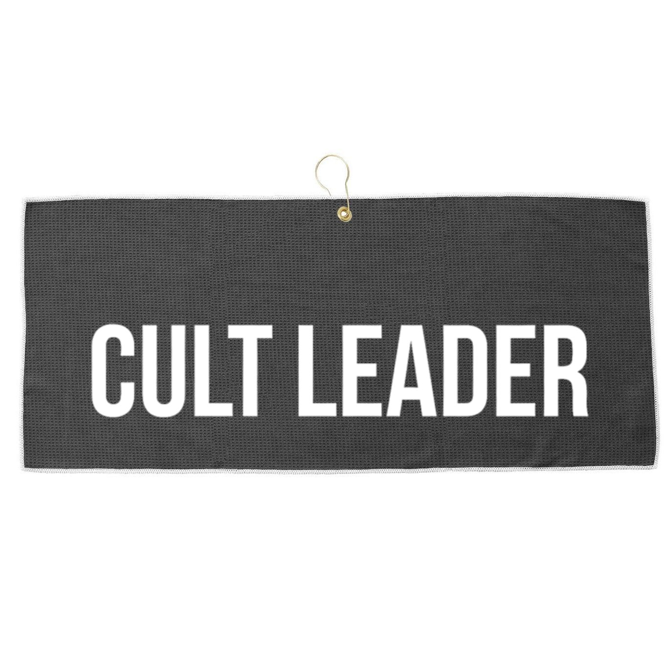 Cult Leader Large Microfiber Waffle Golf Towel