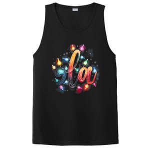 Christmas Lights Comma La Floral Kamala Harris Xmas 2024 Gift PosiCharge Competitor Tank