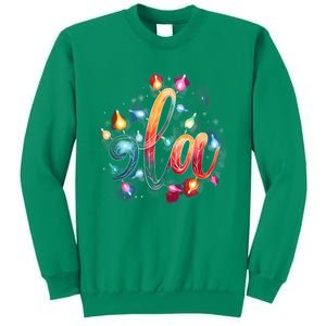 Christmas Lights Comma La Floral Kamala Harris Xmas 2024 Gift Sweatshirt