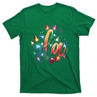 Christmas Lights Comma La Floral Kamala Harris Xmas 2024 Gift T-Shirt