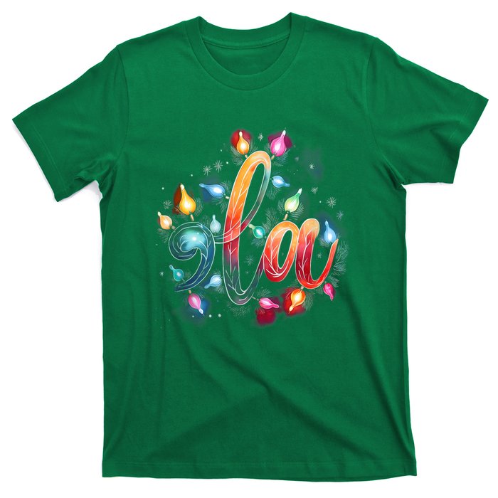 Christmas Lights Comma La Floral Kamala Harris Xmas 2024 Gift T-Shirt