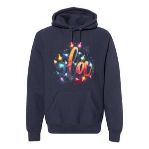 Christmas Lights Comma La Floral Kamala Harris Xmas 2024 Gift Premium Hoodie