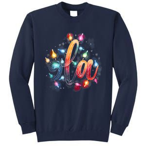 Christmas Lights Comma La Floral Kamala Harris Xmas 2024 Gift Tall Sweatshirt