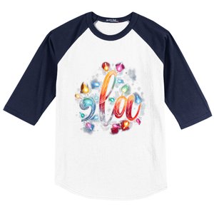 Christmas Lights Comma La Floral Kamala Harris Xmas 2024 Gift Baseball Sleeve Shirt