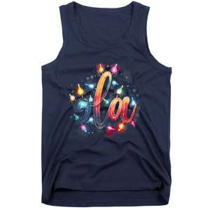 Christmas Lights Comma La Floral Kamala Harris Xmas 2024 Gift Tank Top