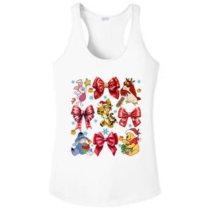 Christmas Lights Coquette Bows Pooh And Friends Coquette Ladies PosiCharge Competitor Racerback Tank