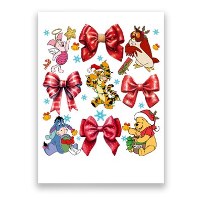 Christmas Lights Coquette Bows Pooh And Friends Coquette Poster