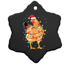 Christmas Lights Chicken Shirts Santa Funny Xmas Tree Chicken Ceramic Star Ornament